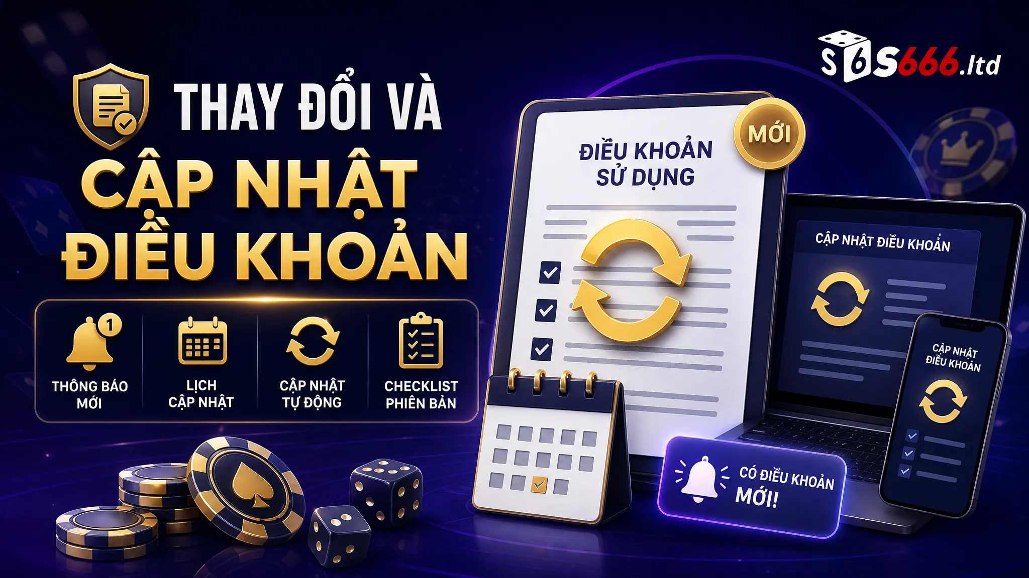 Thay đổi và cập nhật điều khoản